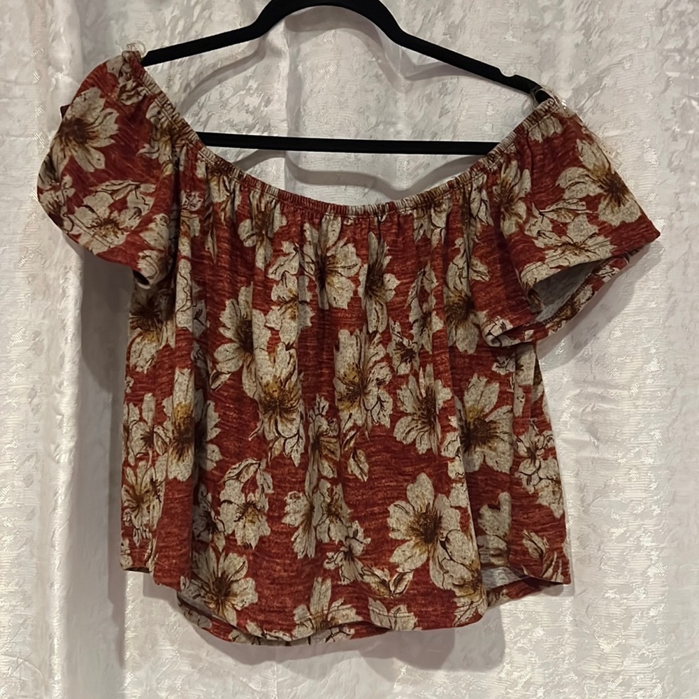 Floral print BoHo top